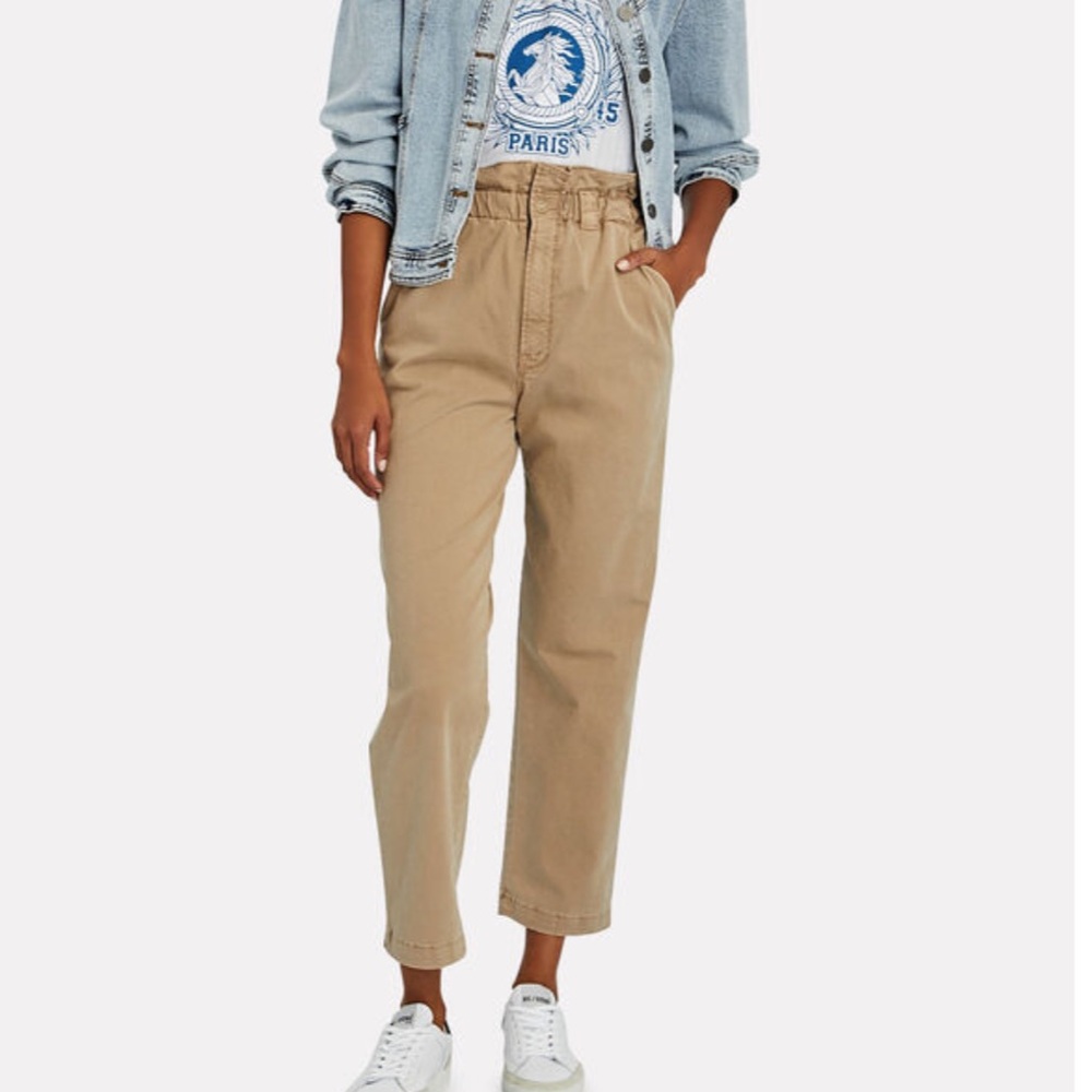 Mother The Yoyo Ruffle Greaser Ankle Pant
